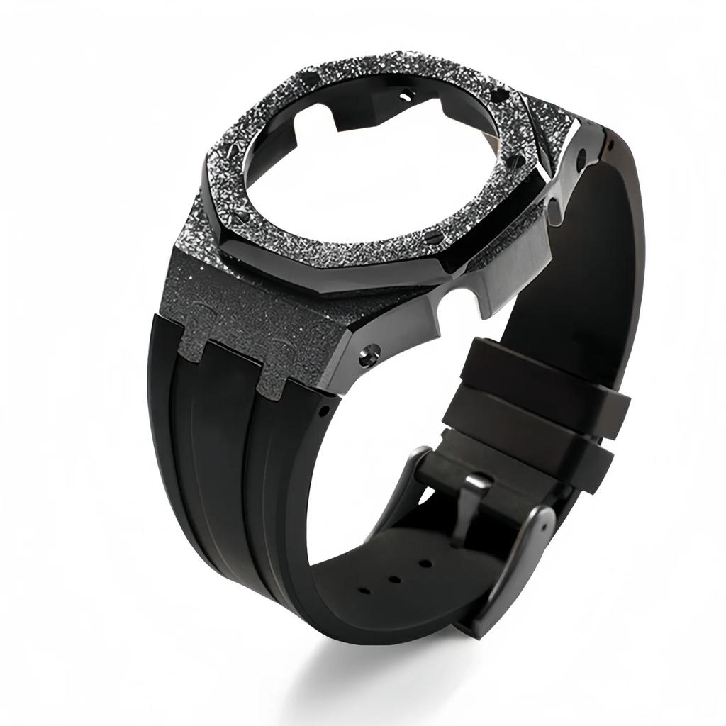 GMA-S2100 Mod Kit For Casio G-SHOCK GMA S2100 men Stainless Steel Metal case Rubber Watch Strap Modified Watchband Accessories