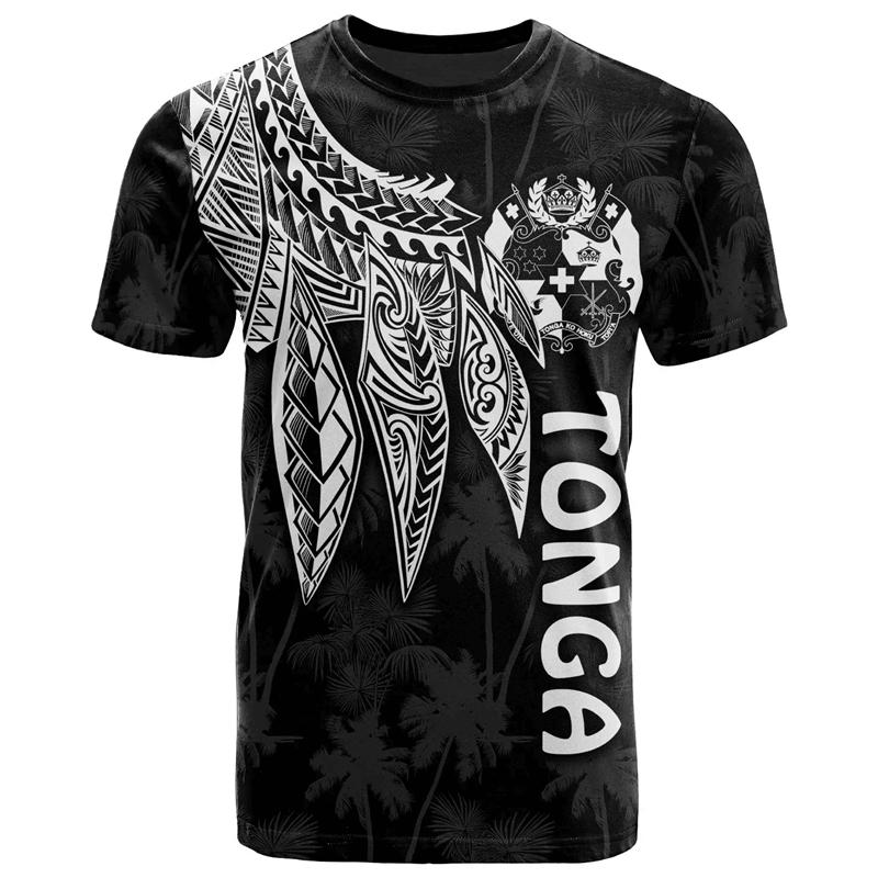 Polynesia Style Tonga Emblem 3D Printing T Shirt For Men Women Tonga National Day Casual Fashion T-shirts Male Clothing Tees Top