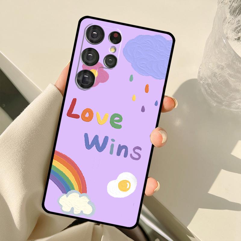 Regenbogen Niedliches Cartoon Hülle Für Samsung Galaxy S25 Ultra S21 S22 S23 S24 Ultra S9 S10 Plus S20 FE S25 FE Rückabdeckung