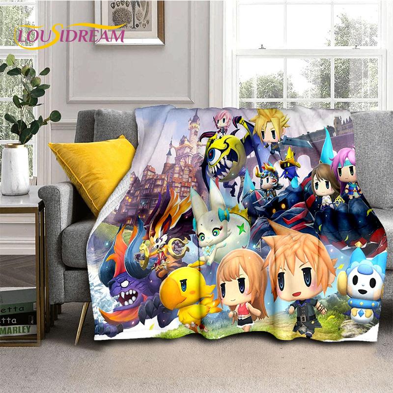 Final Fantasy Series Games Soft Blankets,Keep Warm Throw Blanket Comfortable Blanket for Picnic Beds Sofa Home Bedroom Gift Kids