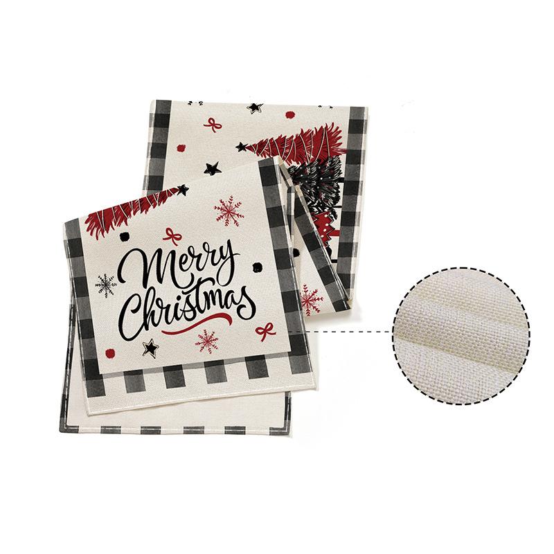 Vánoční stolní vlajka Polyester Tištěný Slavnostní a Radostný Kuchyňský stůl Ubrus Obývací pokoj Vstupní hala Ubrus na stůl