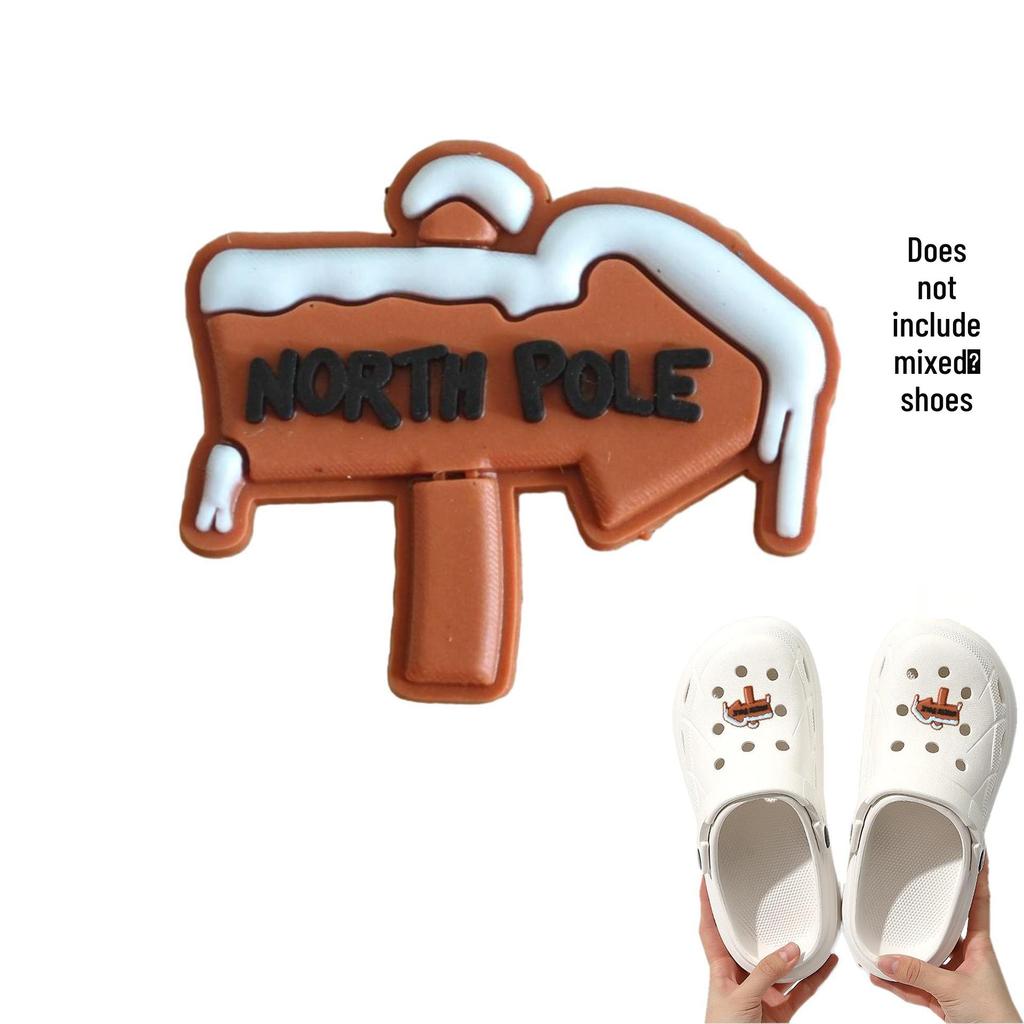 Detachable Christmas Shoe Buckle: PVC Flower Decoration for Hole Shoes