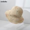 Handmade Retro Retro Hollow Straw Hat Women's Straw Hat Sunscreen Summer Bucket Hat Sun Hat