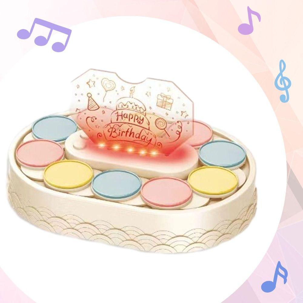 Lights Automatic Rotating Cake Machine Music Macarons Dessert Display Turntable Rack Swing Tray Birthday Party Decoration