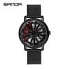 Sanda Meilleure Vente 1088 Montre pour Adolescent: Personnalisé, Cadran Rotatif 3D, Tendance, Quartz Étanche.