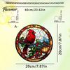 Indoor Hanging Holiday Signs Christmas 2D Acrylic Suncatcher, Stained Glass Style Black Cat Window Hanging, Door Plaques Colorful Plaque with