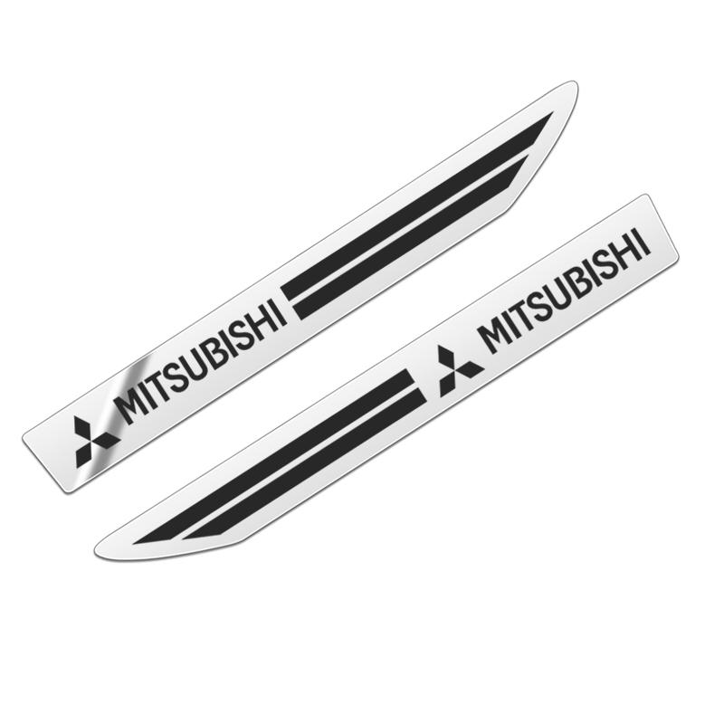 Auto Styling 2 Stück Seitenflügel Abzeichen Emblem Kotflügel Sportwagen Aufkleber für Mitsubishi ASX LANCER Ralliart PAJERO Autozubehör
