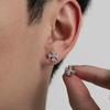 Iris Cross Inlaid Zircon Stud Earrings Unisex Light Luxury Fashion Jewelry