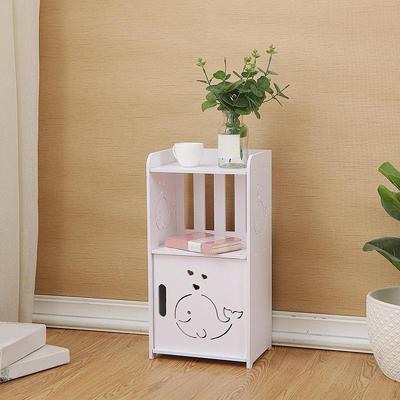 Tavolino da Divano Arredo Bevande Multifunzionale Semplice Comodino con Contenitore per Soggiorno in Stile Rustico