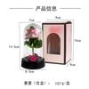 LED light luminous glass plastic cover single simulated rose ornament Valentine's Day gift birthday