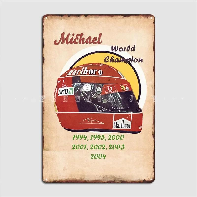 

Michael Schumacher Helmet Metal Plaque Poster Club Party Create Kitchen Wall Decor Tin Sign Poster 20x30cm