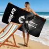 Personalisierbares Besiktas JK Logo Print Strandtuch, Großes Weiches Schnelltrocknendes Handtuch für Strand Camping Schwimmen