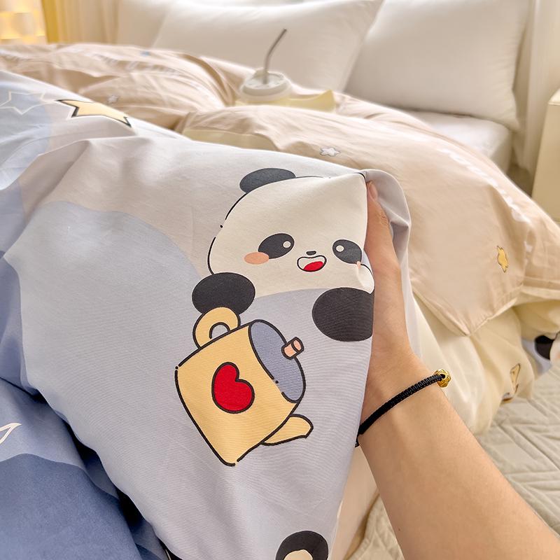 100% Cotton Floral Duvet Cover, Twin/Double, 150x200cm/230cm, Ideal for Student Dorms