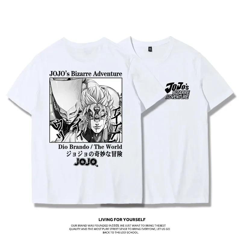 Módní Jojo Bizarre Adventure Tričko s krátkým rukávem Vaporwave Estetické tričko Jotaro Harajuku Y2k Tričko Oversized Muži Dámské Topy
