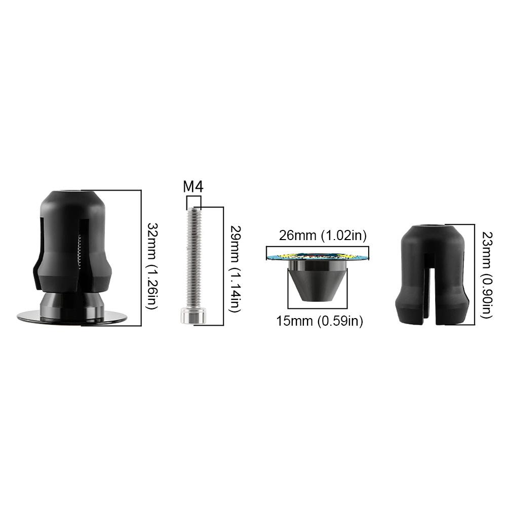 2Pcs Bike Handlebar End Plugs Lightweight MTB Bike Handlebar Grips Plugs Caps Bicycle Handlebar Grip Cover Bicycle Accessories