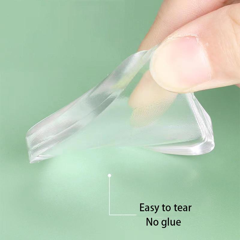 Silicone Door Stopper Pads - Transparent Wall Protector Bumper for Door Handle, Refrigerator & Furniture - Self-Adhesive Rubber Cushion
