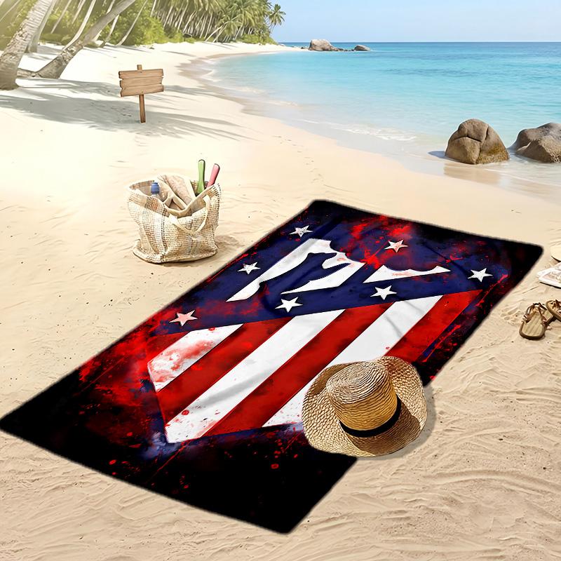 Athletic Bilbao Neonschild - Bedrucktes Strandtuch Schnelltrocknend Weiches Handtuch Tragbare Große Rechteckige Stranddecke für Reisen Schwimmbad