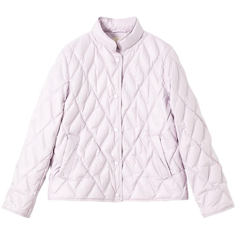 JUZUI Women's Minimalist Stand Collar Goose Down Jacket