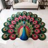 Peacock Floor Mat 3D Realistic Pattern Bathroom Mat Quick Dry Floor