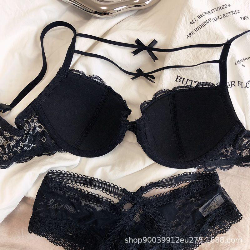 French lace sexy confusing big breasts showing small thin pure desire underwear women's collection of secondary breasts small breasts gathering bra