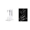 Clear Acrylic Gaming Controller Stand Small Vertical Storage Smooth Surfaces Holds 2 Controllers Universal Fit for Game