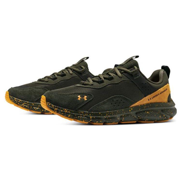 Under Armour Charged Verssert Running Shoes Green Yellow Men 3026808-302