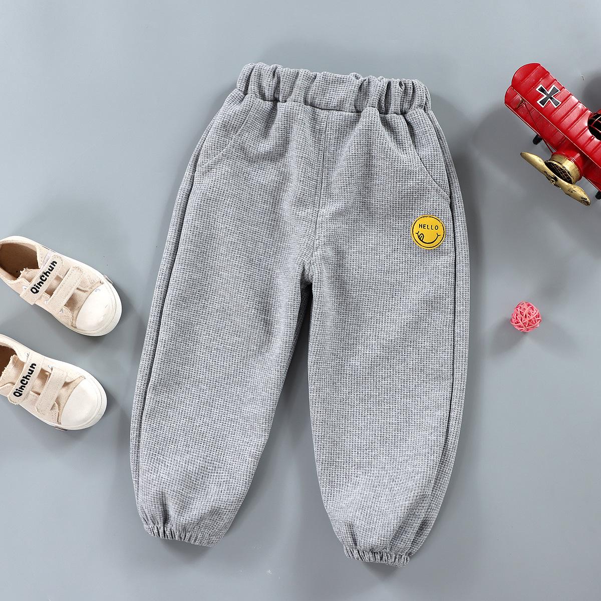 

Новые детские спортивные штаны с манжетами: Модные спортивные брюки на весну/осень для мальчиков и девочек 90cm серый