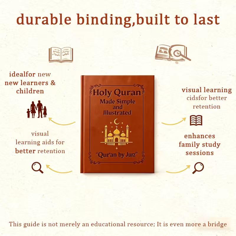 The Quran Journey – Illustrated Quran Study Guide for All 114 Surahs | Simplified Holy Quran with Visual Summaries and Reflections