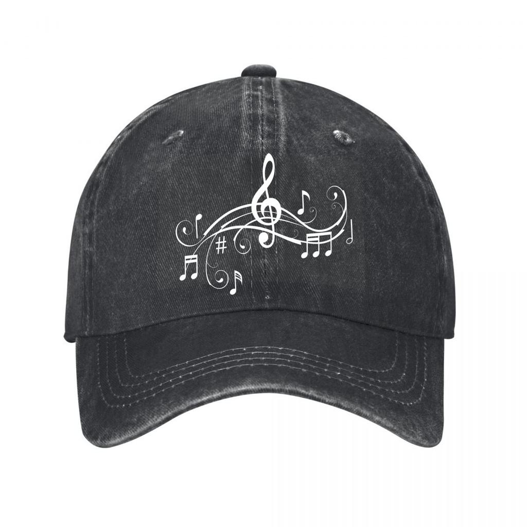 Vintage Music Note Baseball Cap New Vintage Washed Cotton Baseball Cap Parent Kids Sun Hats