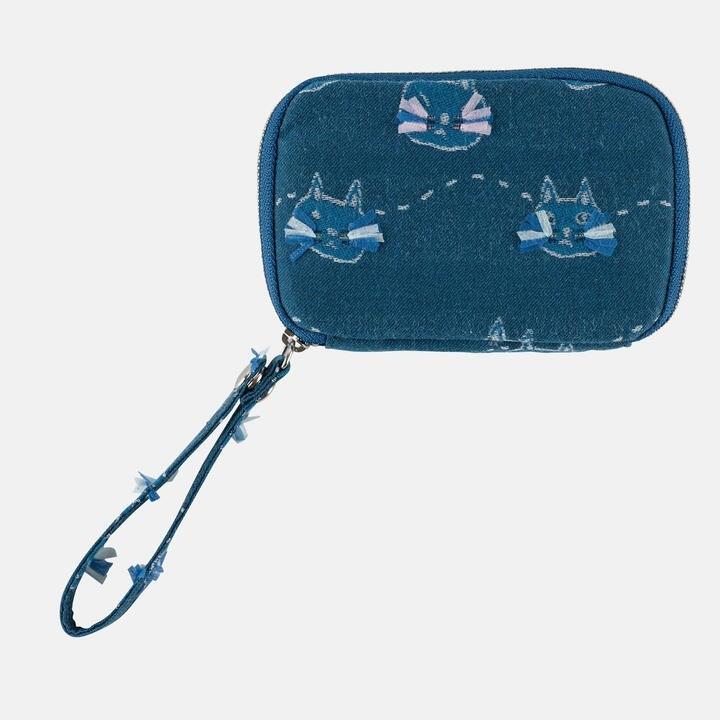 Hobonichi Higeneko Drawer Pouch Pocket Blue Cat Organizer Case Japan