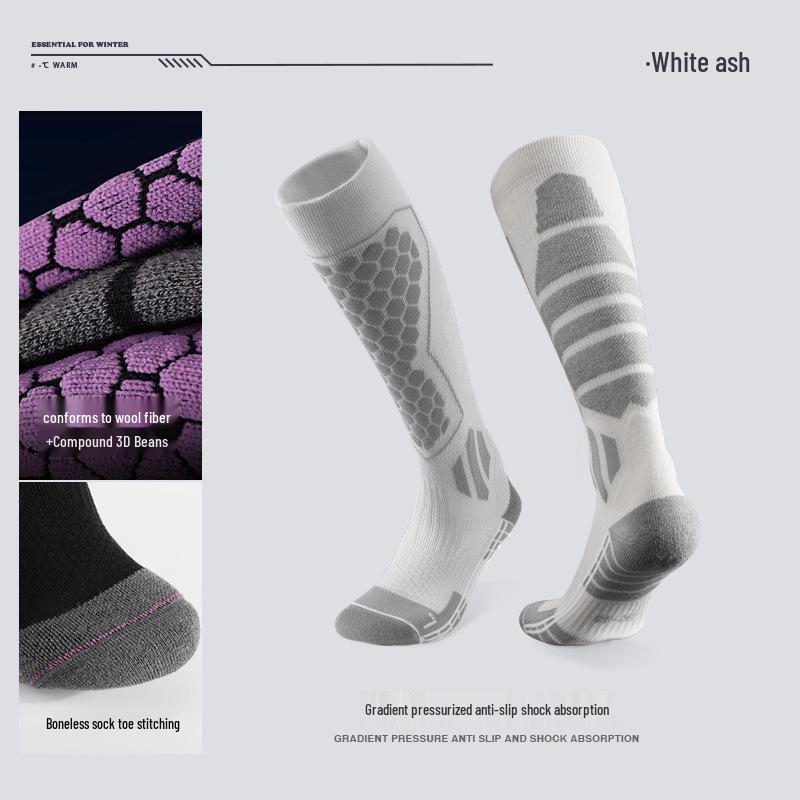 

Мужские и женские толстые теплые носки из шерсти мериноса для лыж и альпинизма Size 40-44