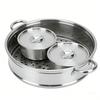 Rustless Steel Metal Bowl Round Deep Bowl Egg Custard Bowl Food Container  Egg Custard Making