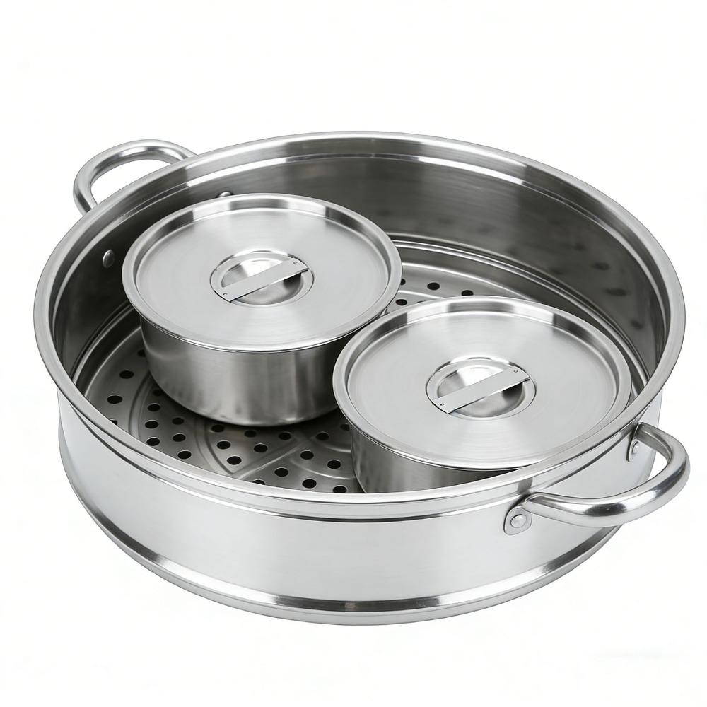Rustless Steel Metal Bowl Round Deep Bowl Egg Custard Bowl Food Container Egg Custard Making