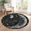 Stars Moon Round Floor Mat Design for Kitchen Decorate room Balcony Entryway Antislip Round Carpet Decorate Offices Birthday Christmas Gift