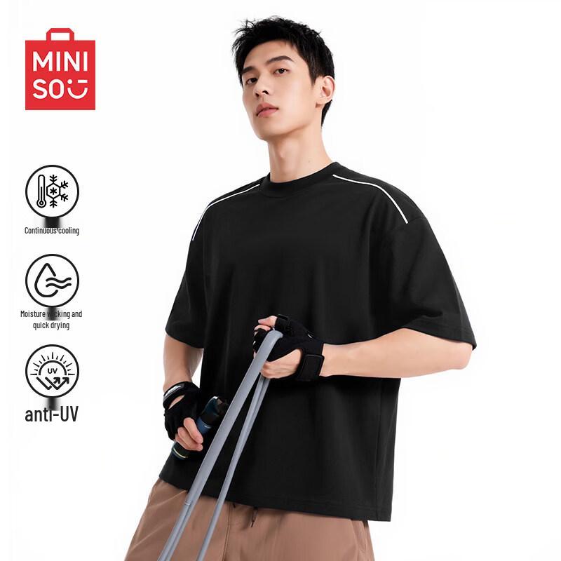 MINISO Men s Quick-Dry Anti-Bacterial Short Sleeve T-Shirt L