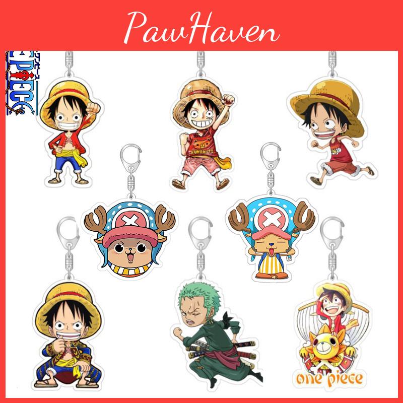 Hohe Qualität One Piece Film Red Ruffy Zorro Schlüsselanhänger Taschenanhänger Doppelseitig Acryl Spielzeug Figur Geschenk