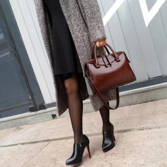 Hochwertige lässige Tragetaschen Vintage Schulter große Kapazität Damenmode Ledertaschen