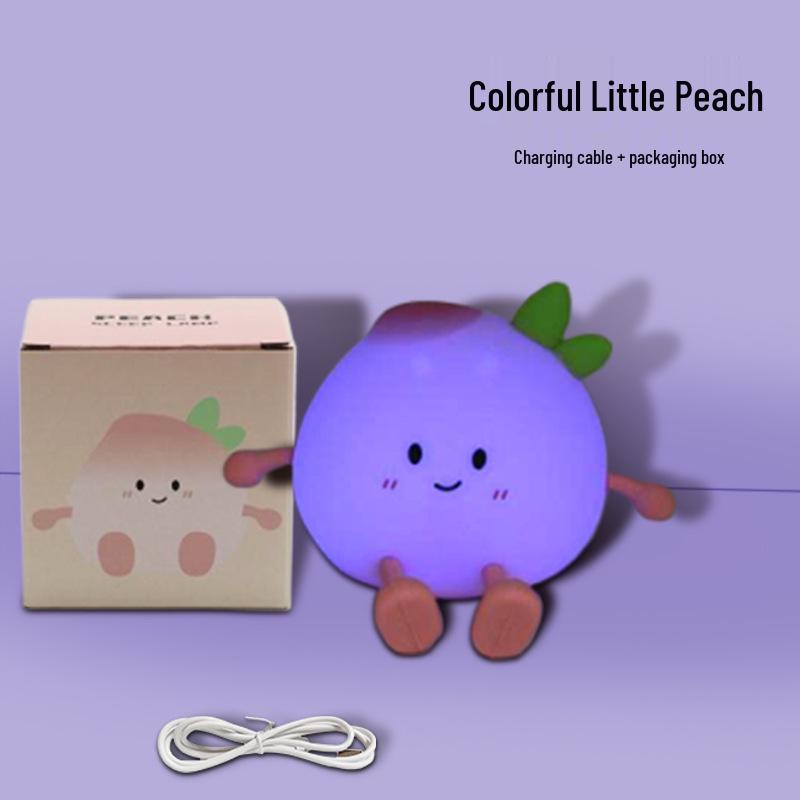 

Popular Peach Silicone LED Night Light with Timer & USB Charge - Ideal Gift!