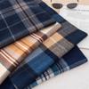 Womens Warm Faux Cashmere Scarf Blue Plaid Shawl Wrap Winter Office Casual Elegant Layering Accessory