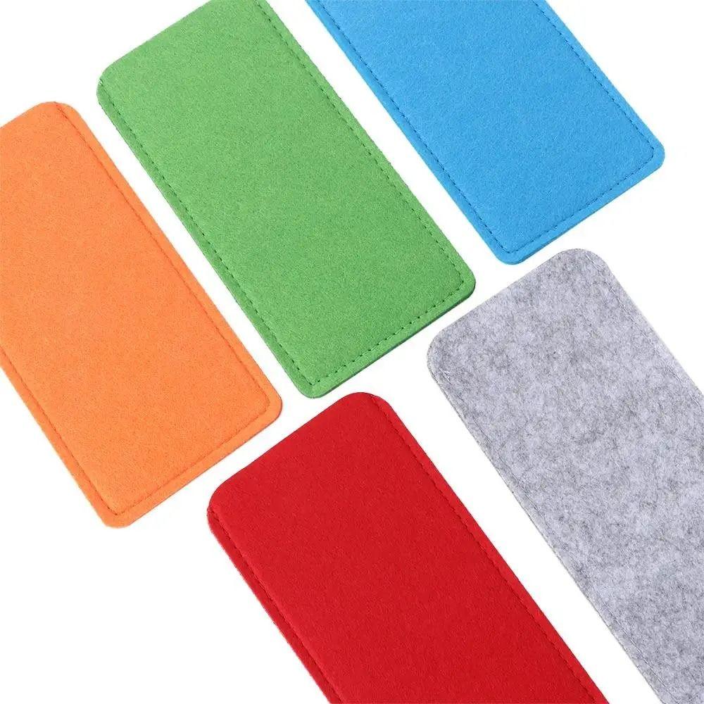 New Soft Felt Eyeglasses Bag Felt Cloth Protective Bag Sunglasses Case Portable Design Durable Felt Card Holder Unisex