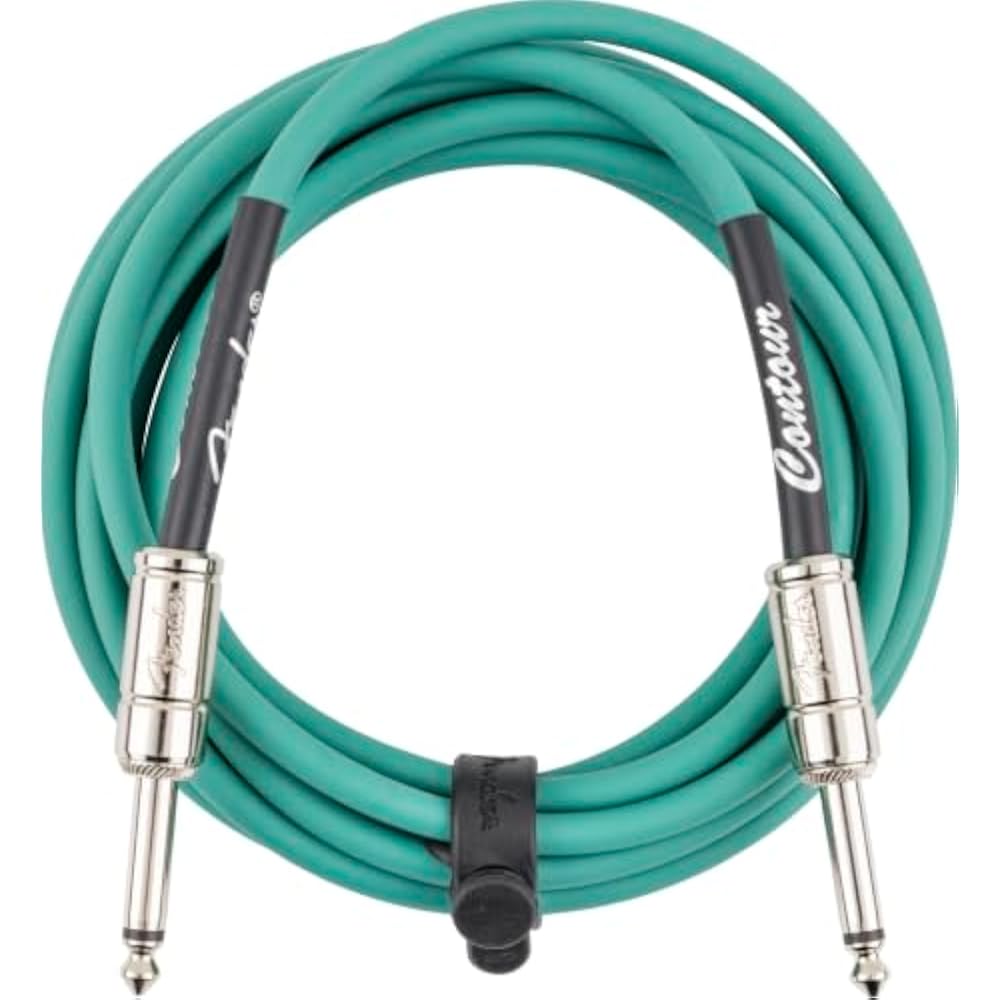 Fender Fender Guitar and Bass Cable Contour™ Instrument Cable, Sherwood Green, 10' 9.1m