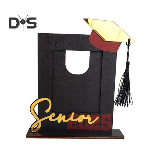 

Рамка для фотографий выпускного 2025 года, деревянная рамка для фотографий класса 2025 года, памятная фоторамка с выпускной шапочкой, подарок для колледжа средней школы Vertical payment