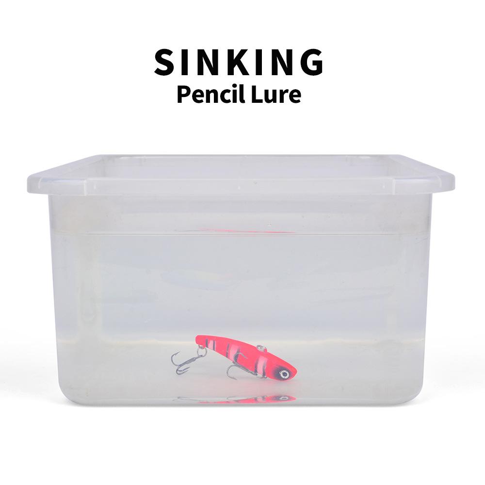 Lure Bait Pencil VIB 6cm 11g Bionic Fishing Lure ABS Plastic Bait 8 # Three Hooks Fake Fishing Lures In Stock
