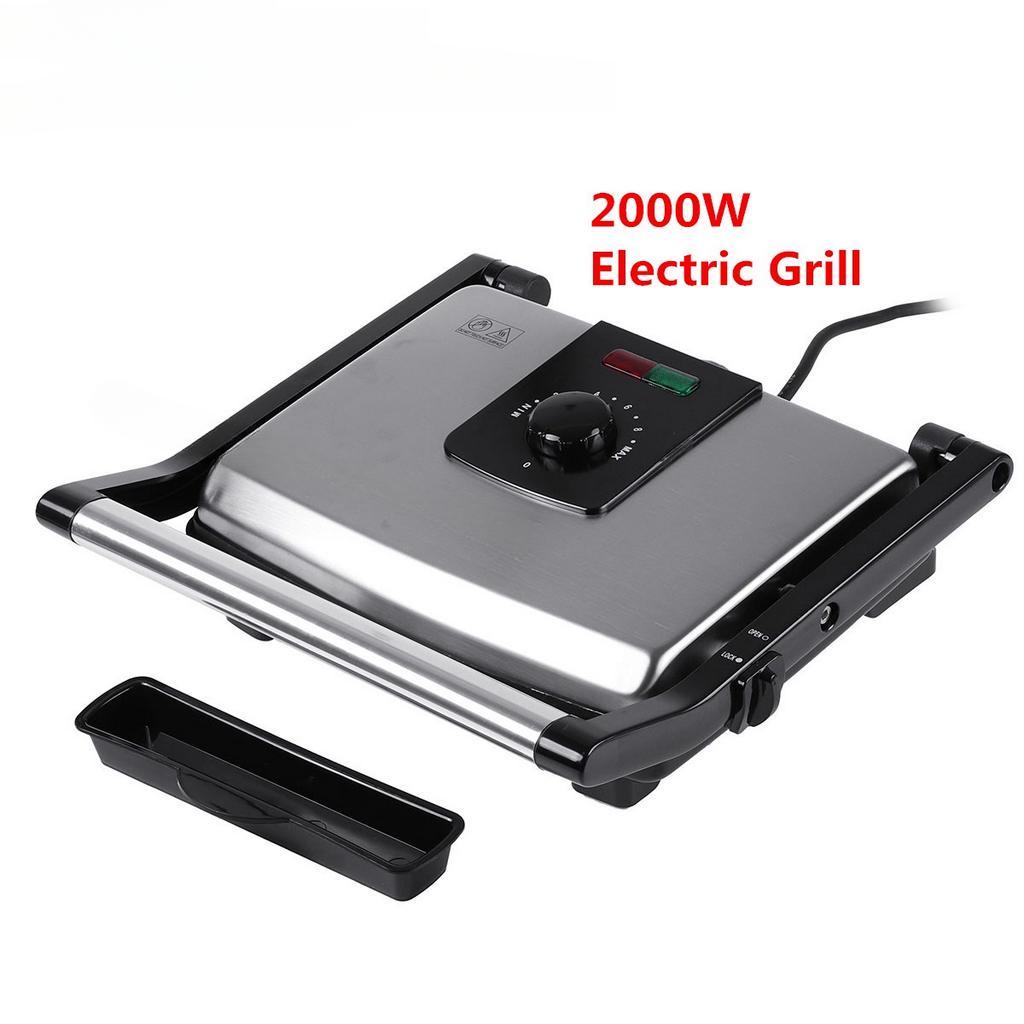2000W Electric Grill BBQ Grill Oven Home Appliances Smokeless Electric Hotplate Smokeless Grilled Meat Pan Electric Grill 34cm * 30.2cm * 8.7cm