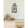 Minimalist Cat Silhouette Wall Art - Whimsical Metal Hanging Decor For Cat Lovers, Perfect For Outdoor Holiday Displays