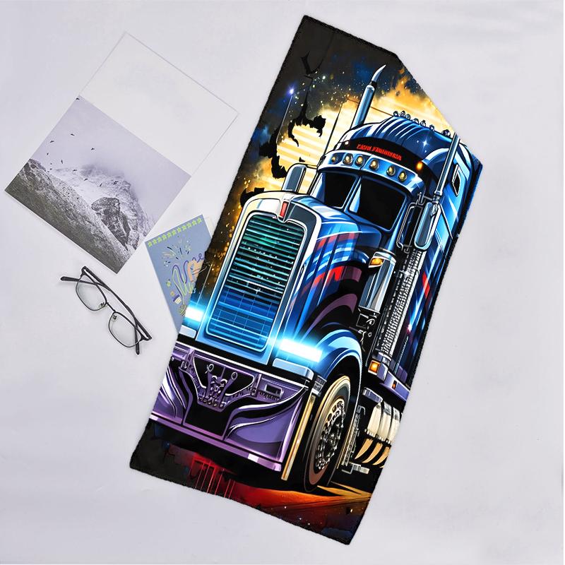 Truck Driver Fashion Beach Towel: Ideal for Summer Adventures Soft, absorbent and quick drying suitable for swimming and bathing