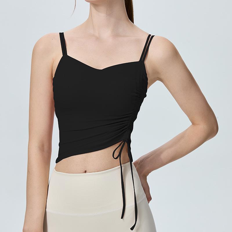 Ударопрочный спортивный бюстгальтер для йоги с завязками и накладкой на грудь Large 1889₽