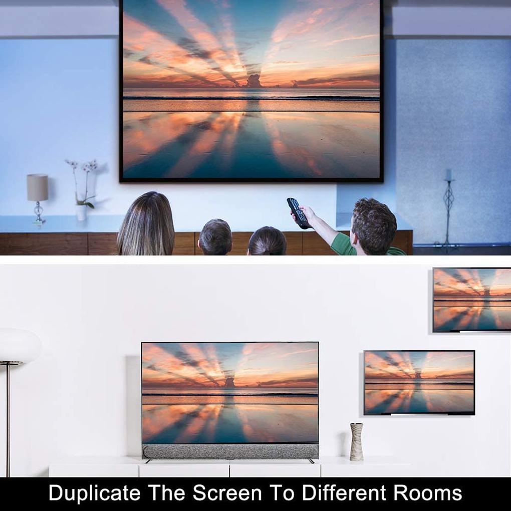 4-in-1 HDMI-kompatibler Hub-Adapter-Splitter Heim-Büro Hotel Tragbarer Computer Fernseher Konverter Elektronikzubehör