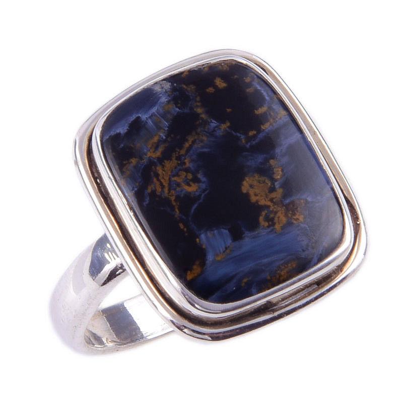 Natural Pietersite Gemstone Handmade 925 Solid Sterling Silver Ring Size 8 D5S68