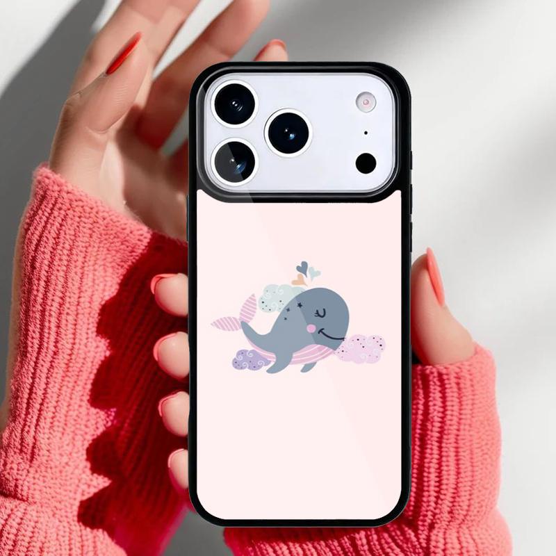Baby Whale Phone Case for iPhone 17 16 15 14 13 Pro Max Back Cover for 12 11 Pro Coque